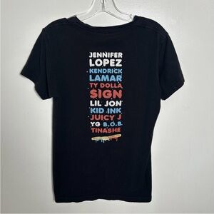 Summer Jam 2014 J-Lo Lil Jon Kendrick Lamar Tultex Women’s Black T-shirt Sz Sm